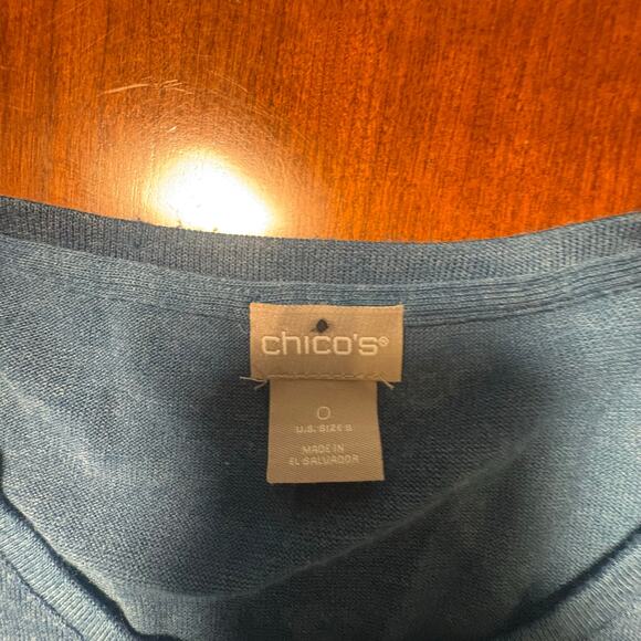 Chico's Blue/Green Tunic Size 0 - Picture 3 of 5